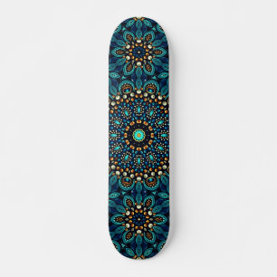 Skate Arte de Rua Mandala Abstrata