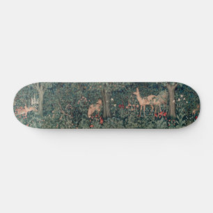 Skate Arte de Vida Selvagem Raposa Verde William Morris