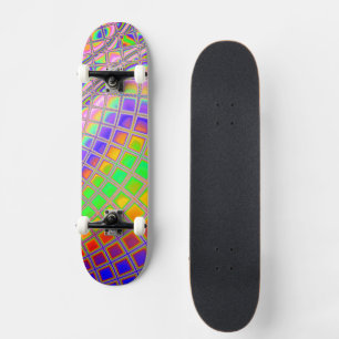 Skate Arte Digital Fractal Abstrato Trippy Groovy Vibran