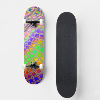 Skate Arte Digital Fractal Abstrato Trippy Groovy Vibran