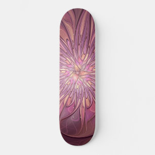 Skate Arte floral fractal moderno abstrato cores de frut