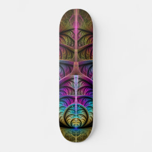 Skate Arte Fractal Abstrato com Padrão Trippy