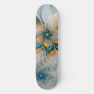 Skate Arte Fractal, Abstrato Fantasia, Com Azul