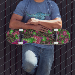 Skate Arte fractal espiral funky boêmio hippie Groovy