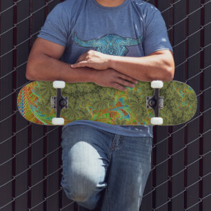 Skate Arte Fractal Espiral Psicodélico Trippy
