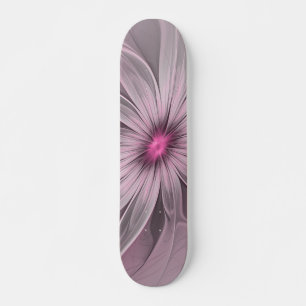 Skate Arte Fractal Floral de Ameixa Abstrata Flor Fantas