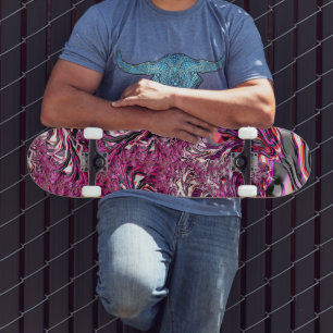 Skate Arte fractal funky psicodélico vibrante e alucinan