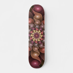 Skate Arte Fractal Moderna Abstrato de Flor Shiny Surrea