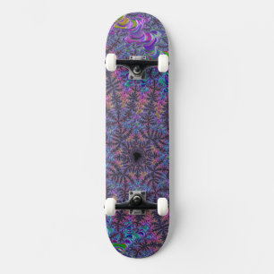 Skate Arte Fractal Tônica de Joia Groovy Boho Colorida