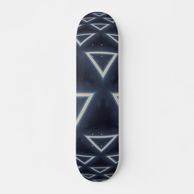 Skate Arte Geométrica Esfera Triângulo Futurista (Frente)