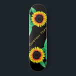 Skate Arte Girassóis - Adicionar Seu Texto / Nome<br><div class="desc">Arte Girassóis - Adicione seu texto / nome / ano / número / logotipo / mais - Escolha / adicione suas cores de fundo favoritas!</div>