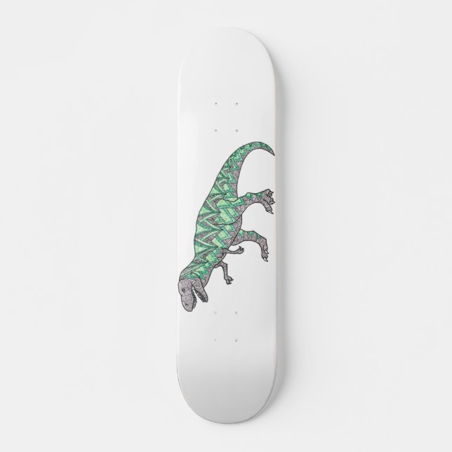 Skate Arte ilustrada Doodle do dinossauro de T-Rex (Frente)