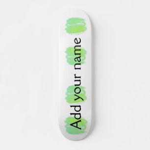 Skate Arte minimalista simples verde amarelo adicione se