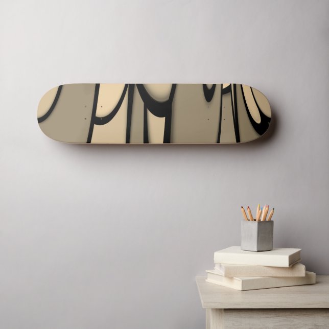Skate Arte Moderna Derreter Matizes Castanhos (Arte de parede (Horz))