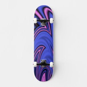 Skate Arte Polar Azul e Rosa