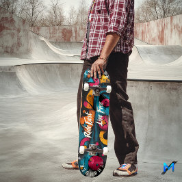 Skate Arte Pop geométrica - Ande rápido, ao vivo