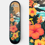 Skate Arte Tropical de Praia e Flores do Mar de Paraíso<br><div class="desc">Vá até o paraíso com nossa praia do mar tropical e o skate de arte Flores,  onde praias ensolaradas e beleza floral vibrante se encontram em todos os andares. Abrace as vibrações do verão onde quer que você rola. Este é mais um Design de 100% de Hamster.</div>