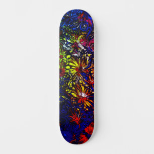 Skate Arte Urbana Abstrata Colorida e Tendencial Inspira