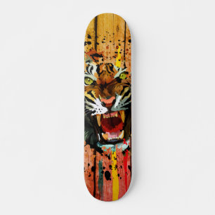 Skate Arte Urbana de Rua com Gotejamento de Tinta de Tig