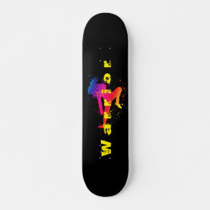 Skate Artes Marciais Femininas, Chute Alta, Lixo De Tint