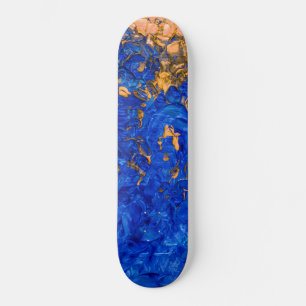 Skate Artsy Cobalt Blue Ouro Yellow Acrylic Painting