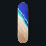 Skate Artsy Modern Blue Teal Sandy Beach Watercolor<br><div class="desc">Esta design de arte e aquarela moderna é perfeita para a estação de verão. Ele retrata uma praia verde, azul de cobalto, pintada à mão, e uma praia tropical de aquarela arenosa e marrom. É legal, único, artístico e de moda. ***NOTA DE DESIGN IMPORTANTE: Para qualquer solicitação de design personalizada,...</div>