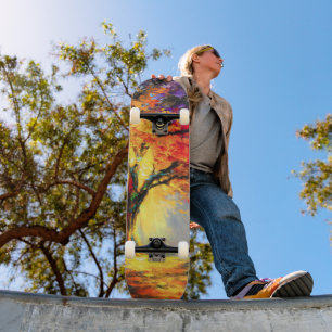 Skate Árvore abstrato espiritual da Vida