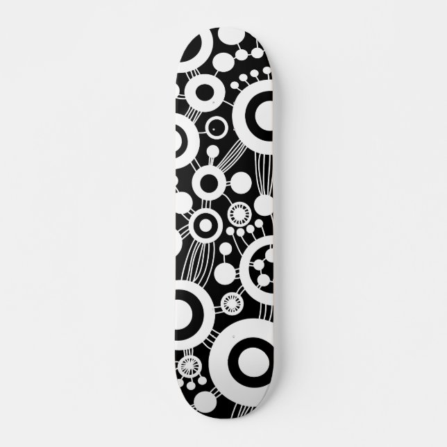 Skate Árvore do abstrato da vida - B&W (Frente)