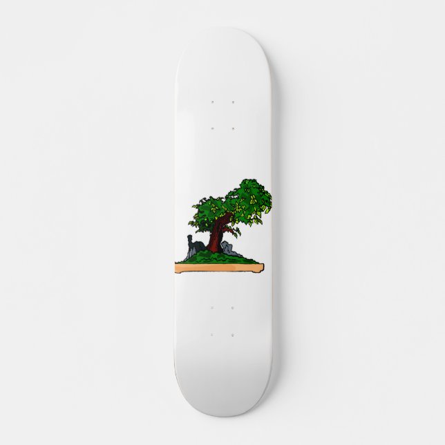 Skate Árvore ereta dos bonsais de Penjing com a rocha na (Frente)