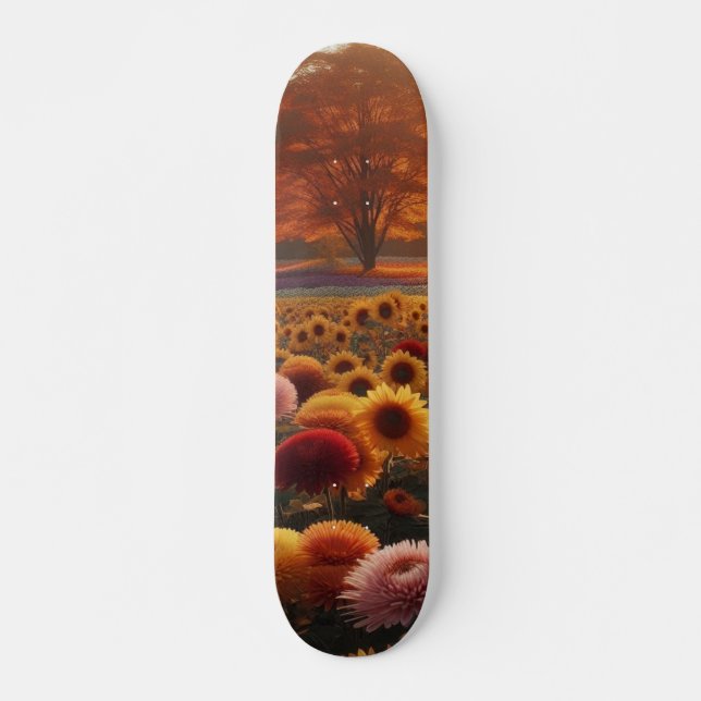 Skate Árvores de outono/campo com mães (Frente)