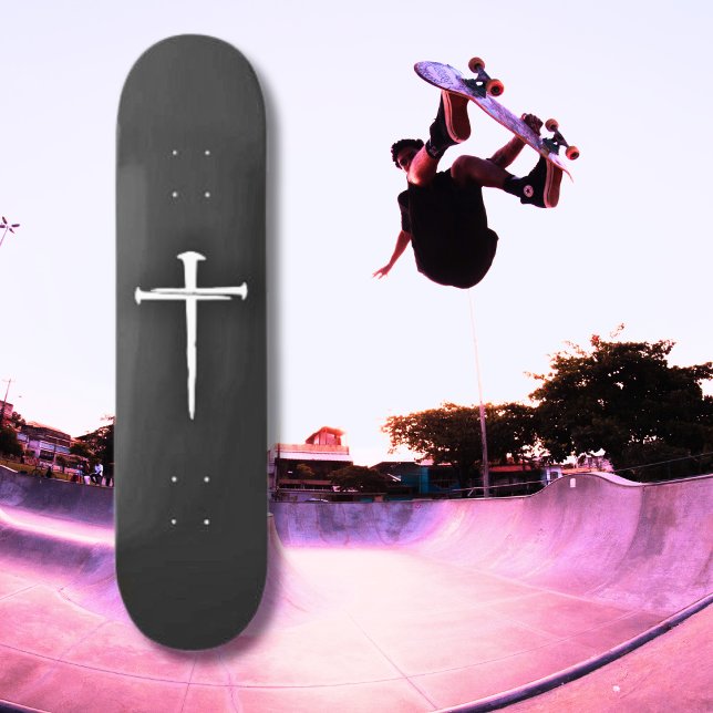 Skate As Três Unhas White Cross Christian (Criador carregado)