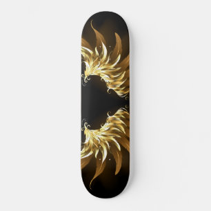 Skate Asas de Anjo Douradas em fundo Preto
