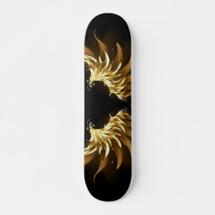 Skate Asas de Anjo Douradas em fundo Preto