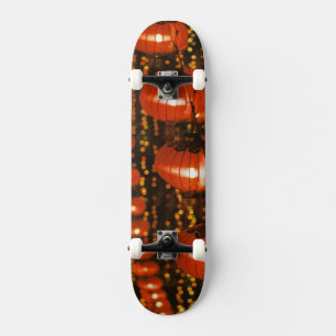 Skate Ásia, China, Pequim. Lanternas vermelhas chinesas