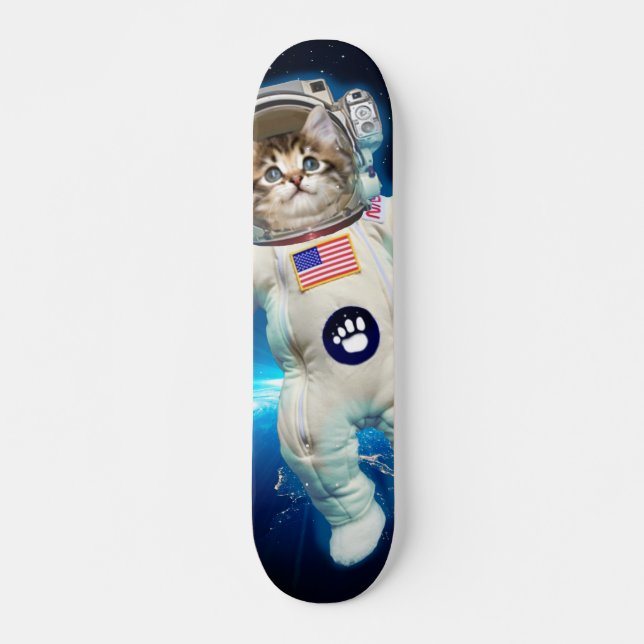 Skate Astronauta de gato no espaço (Frente)