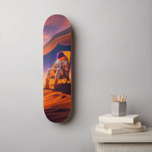 Skate Astronauta Relaxando em Marte.