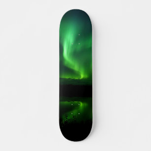 Skate Aurora Borealis Norther Lights Alaska Sky Green