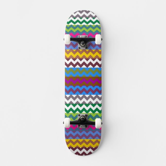 Skate Aztec Chevron Zigzag Stripe Padrão 7 (Frente)