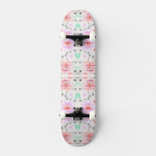 Skate Azteca floral pastel colorido lindo
