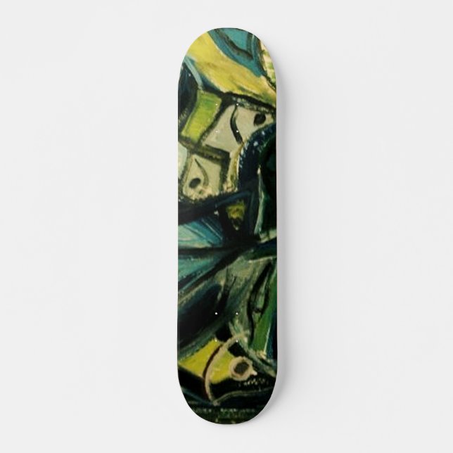 Skate Azul Abstrato (Frente)