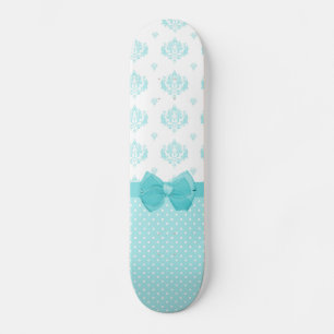 Skate Azul Aqua Damasco com Faixa Turquesa