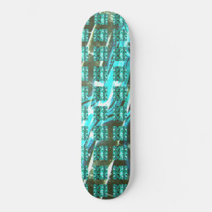 Skate Azul claro brilhante, quadrados ou imagem dentro d