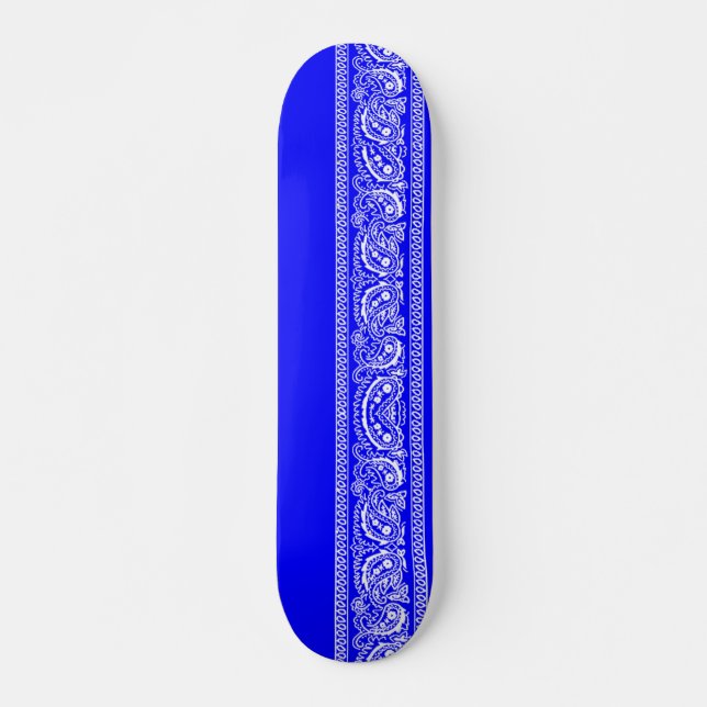 Skate azul de Paisley pro (Frente)