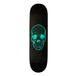 Skate azul dos gráficos do crânio para meninos &