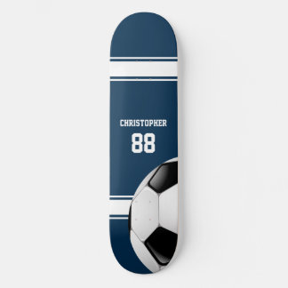 Skate Azul e branco listra a bola de futebol do jérsei