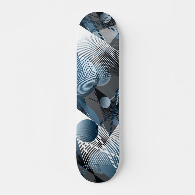 Skate Azul e cinza. Abstração. (Frente)
