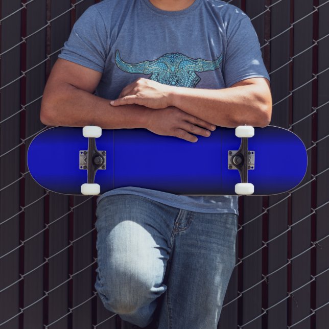 Skate Azul elétrico sólido (Ao ar livre 3)