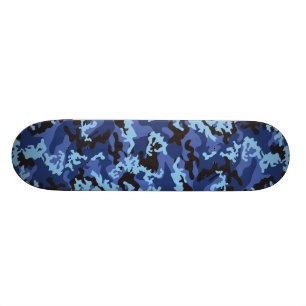 Skate azul feito sob encomenda de Camo