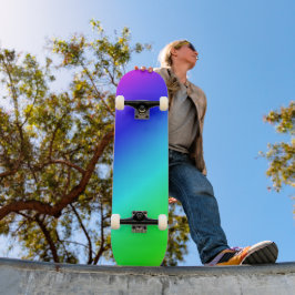 Skate Azul Gradiente do Arco Diagonal para Verde