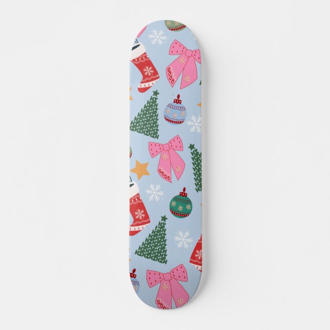 Skate Azul-Natal bonito (Frente)